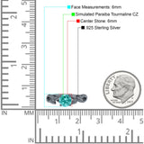 Budding Willow Solitaire Ring Round Cubic Zirconia 925 Sterling Silver