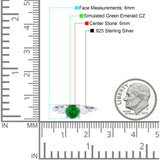Three Stone Ring Kite Shape Accent Round Cubic Zirconia 925 Sterling Silver