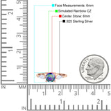 Three Stone Ring Kite Shape Accent Round Cubic Zirconia 925 Sterling Silver