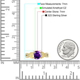 Vintage Style Sunflower Marquise Round Cubic Zirconia Ring 925 Sterling Silver