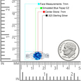 Vintage Style Sunflower Marquise Round Cubic Zirconia Ring 925 Sterling Silver