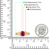 Vintage Style Sunflower Marquise Round Cubic Zirconia Ring 925 Sterling Silver