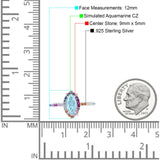 Marquise Art Deco MultiColor Wedding Bridal Ring Simulated Cubic Zirconia 925 Sterling Silver