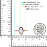 Marquise Art Deco MultiColor Wedding Bridal Ring Simulated Cubic Zirconia 925 Sterling Silver