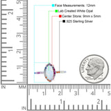 Marquise Art Deco MultiColor Wedding Bridal Ring Simulated Cubic Zirconia 925 Sterling Silver