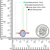 Oval Art Deco Multiple Color Wedding Bridal Ring Simulated Cubic Zirconia 925 Sterling Silver