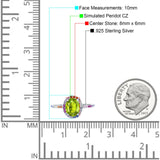 Oval Art Deco Multiple Color Wedding Bridal Ring Simulated Cubic Zirconia 925 Sterling Silver