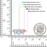 Teardrop Pear Art Deco Wedding Engagement Ring Simulated Cubic Zirconia 925 Sterling Silver