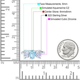 Teardrop Pear Art Deco Wedding Engagement Ring Simulated Cubic Zirconia 925 Sterling Silver