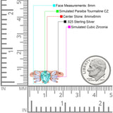 Teardrop Pear Art Deco Wedding Engagement Ring Simulated Cubic Zirconia 925 Sterling Silver