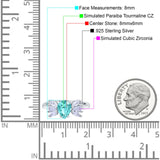 Teardrop Pear Art Deco Wedding Engagement Ring Simulated Cubic Zirconia 925 Sterling Silver