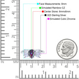 Teardrop Pear Art Deco Wedding Engagement Ring Simulated Cubic Zirconia 925 Sterling Silver