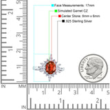 Vintage Style Oval Engagement Ring Simulated Cubic Zirconia 925 Sterling Silver