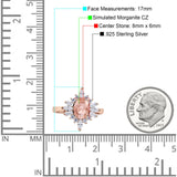 Vintage Style Oval Engagement Ring Simulated Cubic Zirconia 925 Sterling Silver