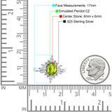 Vintage Style Oval Engagement Ring Simulated Cubic Zirconia 925 Sterling Silver