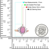 Vintage Style Oval Engagement Ring Simulated Cubic Zirconia 925 Sterling Silver