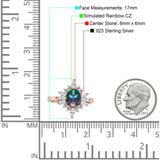 Vintage Style Oval Engagement Ring Simulated Cubic Zirconia 925 Sterling Silver