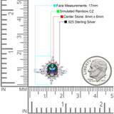 Vintage Style Oval Engagement Ring Simulated Cubic Zirconia 925 Sterling Silver