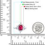 Vintage Style Oval Engagement Ring Simulated Cubic Zirconia 925 Sterling Silver