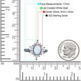 Vintage Style Oval Engagement Ring Simulated Cubic Zirconia 925 Sterling Silver