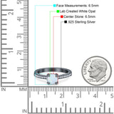 Solitaire Accent Wedding Ring Simulated Cubic Zirconia 925 Sterling Silver