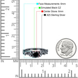 Vintage Style Floral Round Engagement Ring Cubic Zirconia 925 Sterling Silver