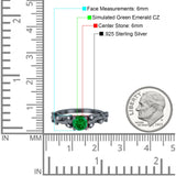 Vintage Style Floral Round Engagement Ring Cubic Zirconia 925 Sterling Silver