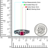 Vintage Style Floral Round Engagement Ring Cubic Zirconia 925 Sterling Silver