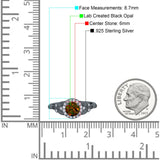 Art Deco Round Engagement Ring Cubic Zirconia 925 Sterling Silver