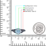 Halo Vintage Style Round Natural Aquamarine Engagement Ring