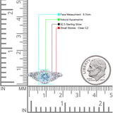Halo Vintage Style Round Natural Aquamarine Engagement Ring