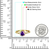 Halo Round Engagement Ring Cubic Zirconia 925 Sterling Silver