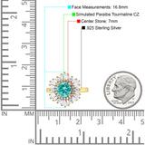 Floral Art Deco Round Engagement Ring Simulated Cubic Zirconia 925 Sterling Silver