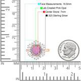 Floral Art Deco Round Engagement Ring Simulated Cubic Zirconia 925 Sterling Silver