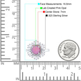 Floral Art Deco Round Engagement Ring Simulated Cubic Zirconia 925 Sterling Silver