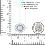 Floral Art Deco Round Engagement Ring Simulated Cubic Zirconia 925 Sterling Silver