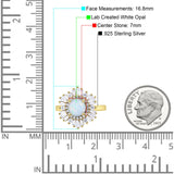 Floral Art Deco Round Engagement Ring Simulated Cubic Zirconia 925 Sterling Silver