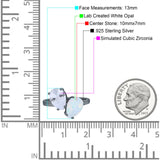 Teardrop Pear Art Deco Wedding Engagement Ring Simulated Cubic Zirconia 925 Sterling Silver