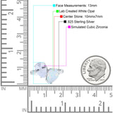 Teardrop Pear Art Deco Wedding Engagement Ring Simulated Cubic Zirconia 925 Sterling Silver