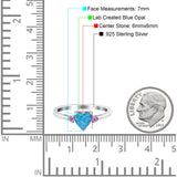 Art Deco Heart Three Stone Wedding Bridal Ring Pink Simulated Cubic Zirconia 925 Sterling Silver