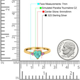 Art Deco Heart Three Stone Wedding Bridal Ring Pink Simulated Cubic Zirconia 925 Sterling Silver