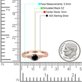 Heart Filigree Art Deco Wedding Bridal Ring Round Simulated Cubic Zirconia 925 Sterling Silver