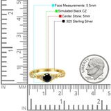 Heart Filigree Art Deco Wedding Bridal Ring Round Simulated Cubic Zirconia 925 Sterling Silver