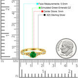 Heart Filigree Art Deco Wedding Bridal Ring Round Simulated Cubic Zirconia 925 Sterling Silver