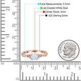 Heart Filigree Art Deco Wedding Bridal Ring Round Simulated Cubic Zirconia 925 Sterling Silver