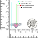 Art Deco Heart Infinity Wedding Bridal Ring Simulated Cubic Zirconia 925 Sterling Silver