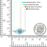 Art Deco Wedding Bridal Ring Marquise Design Round Simulated Cubic Zirconia 925 Sterling Silver