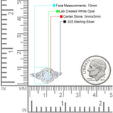 Art Deco Wedding Bridal Ring Marquise Design Round Simulated Cubic Zirconia 925 Sterling Silver