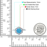 Art Deco Hexagon Shape Wedding Bridal Ring Round Simulated Cubic Zirconia 925 Sterling Silver