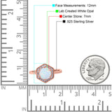 Art Deco Hexagon Shape Wedding Bridal Ring Round Simulated Cubic Zirconia 925 Sterling Silver